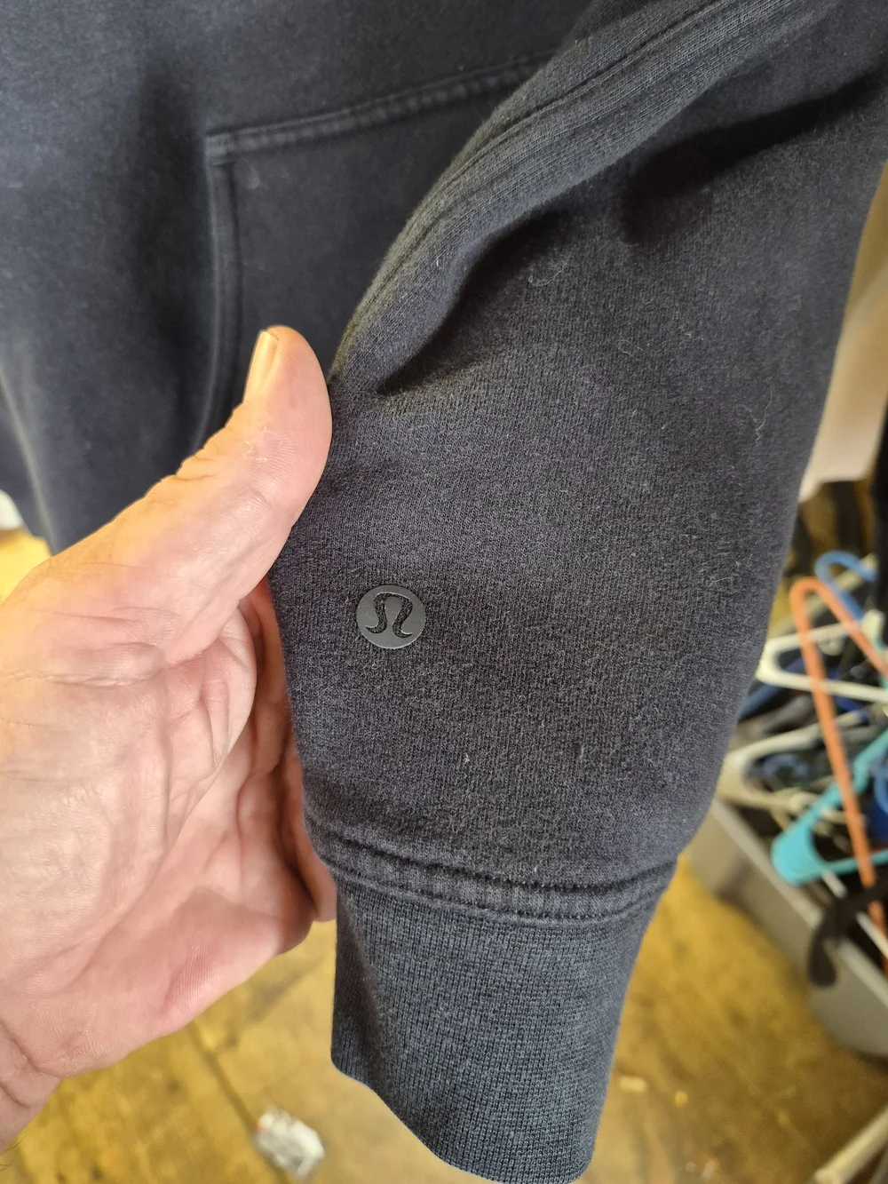 lululemon athletica Black Graphic Logo Hoodie Bin 37